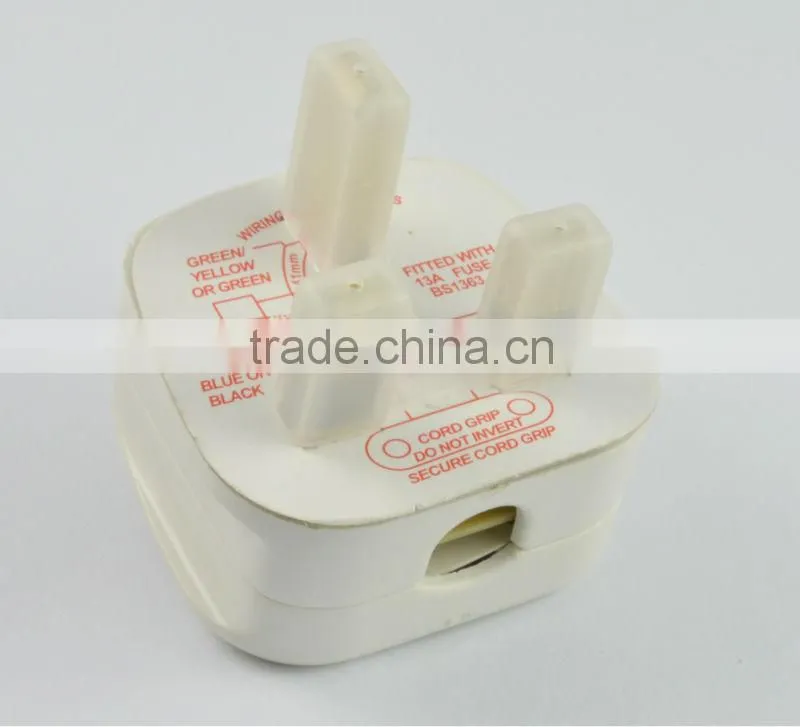 New products 2016 uk 3 pin 13a plug with switch and LED light uk power plug BS1363