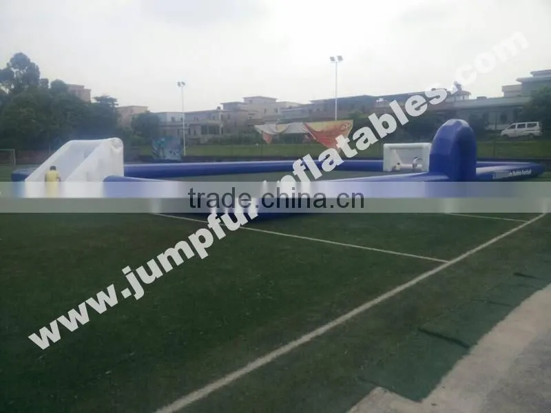 splendid Human Soap Football Field/commercial Inflatable Soccer Pitch/Water Football Field custom-made