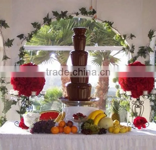 High quality luxury Stainless steel Commercial 27" 5-tier large industrial chocolate fountain for party, hotel, catering