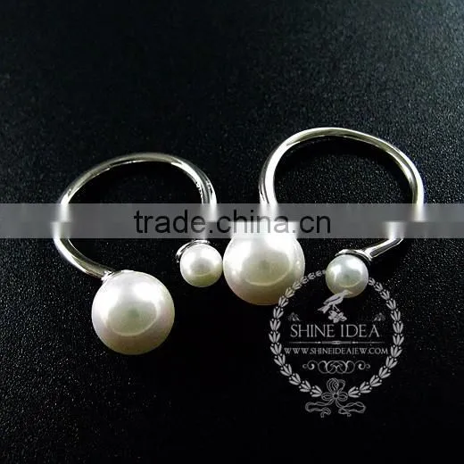 925 solid sterling silver pearl ring adjustable ring fashion women jewelry 6260558