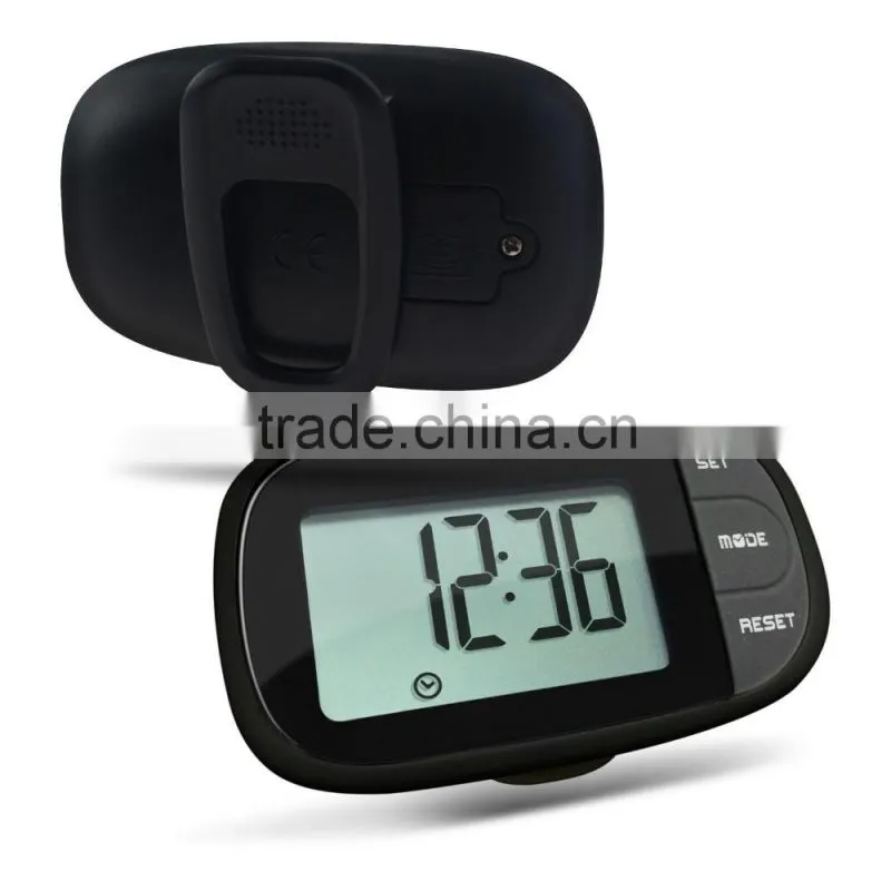 Xmas best gift pedometer with belt clip and time function