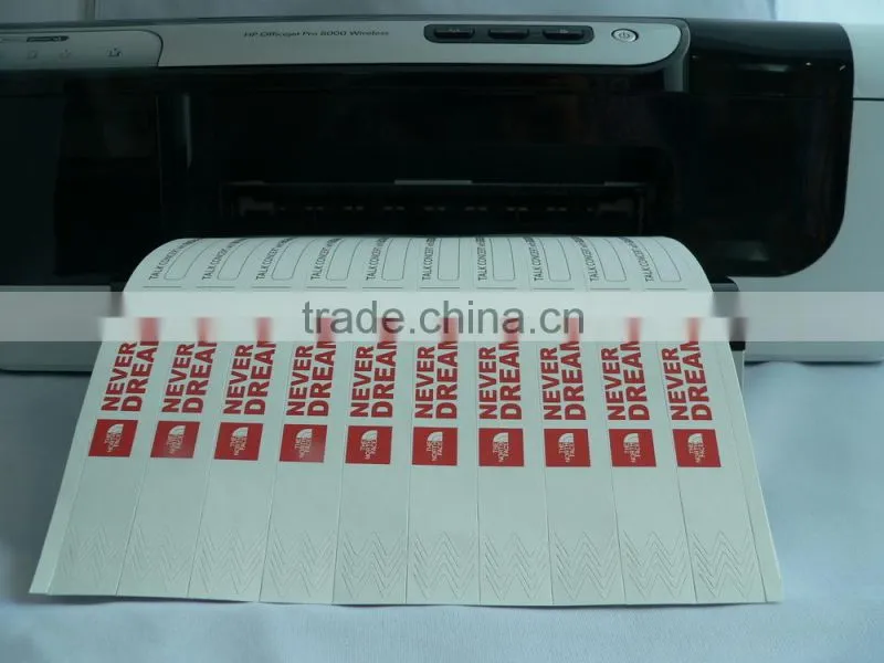 inkjet printed wristbands