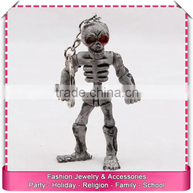 Custom metal keychains for men, skull shaped keychains personalized