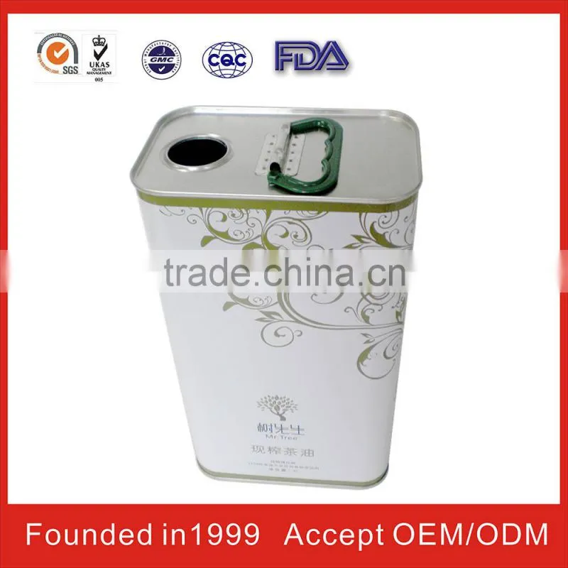 china square olive oil cans for FDA