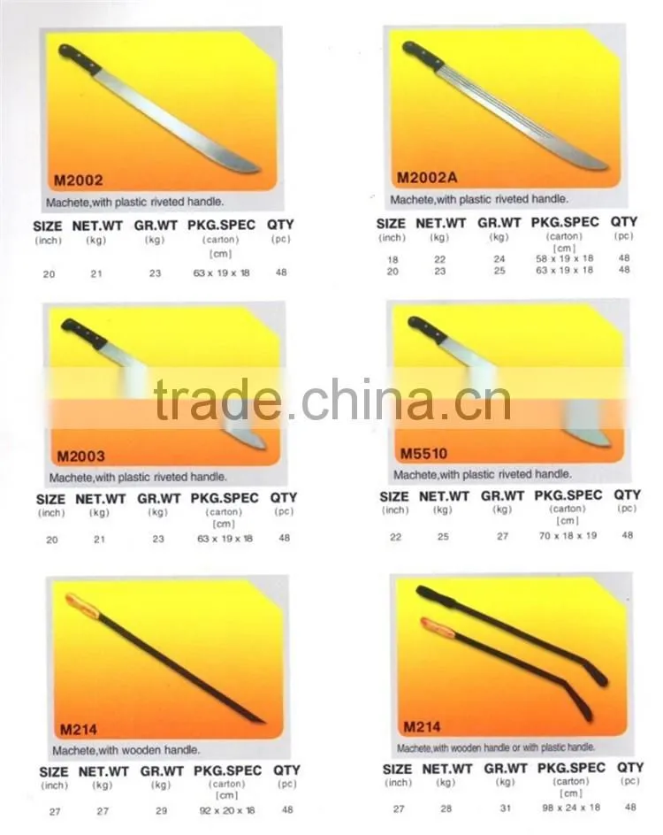 cutlass machete hunting knife cane machete