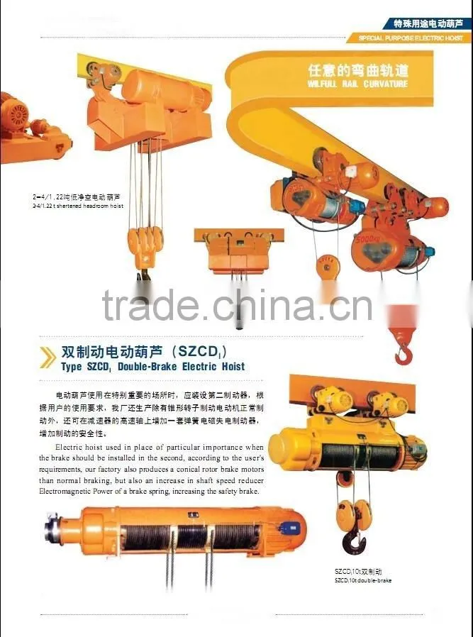 CD MD HCD and HMD MODEL TYPE WIRE-ROPE ELECTRIC HOIST and HOUSE LIFTING EQUIPMENT