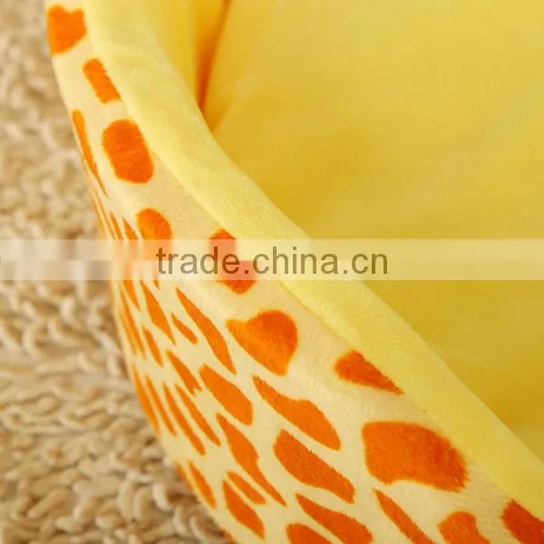 pet accessories wholesale short plush novelty leopard print luxury dog bed