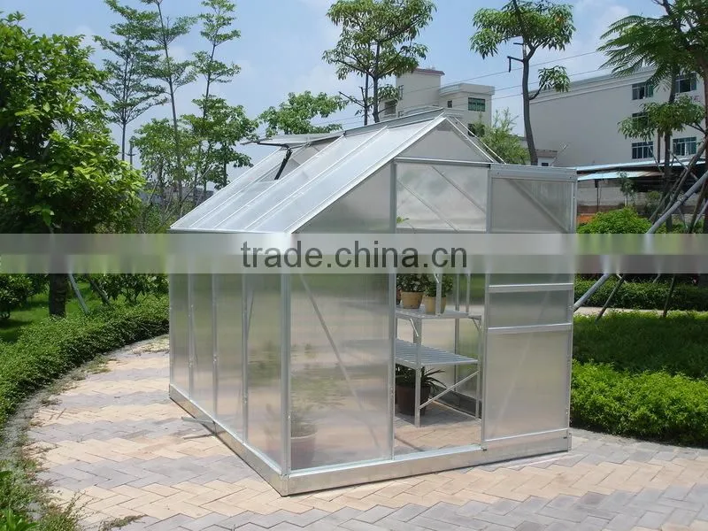 Luxury homely aluminium glass greenhouses widely used for flower and vegetables