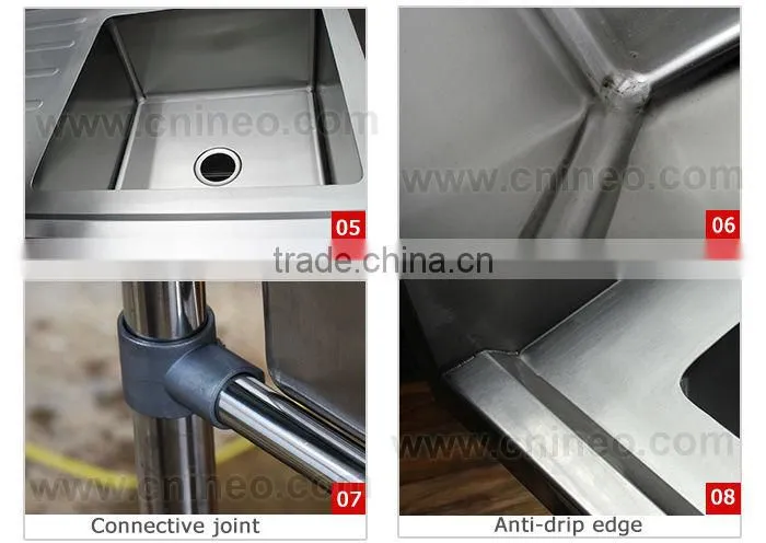 different types kitchen sinks/kitchen sink with wash board/stainless steel trough sink