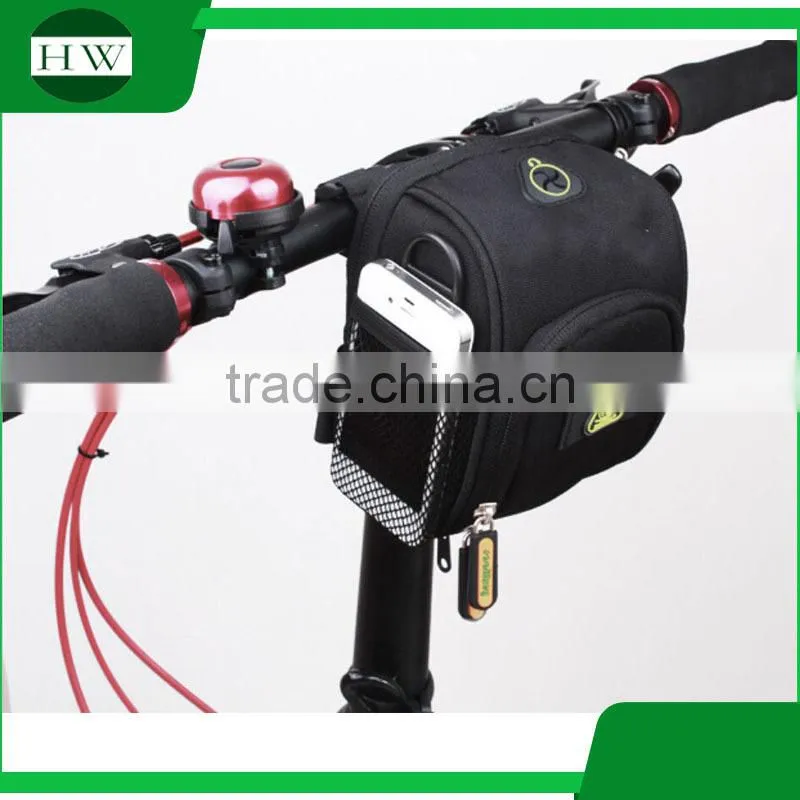 Mountain bike tube bag bicycle handlebar bag with rain cover bike accessories