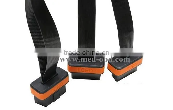 OBD2 Flat Splitter Y Cable,J1962 Male Connector to 2pcs J1962 Female Connector