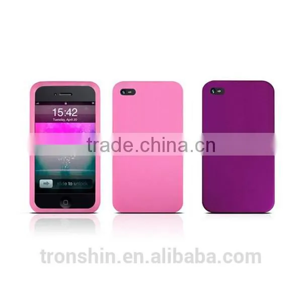 Light Orange Full Protective Soft Silicon Cell Phone Back Cover for iPhone5S