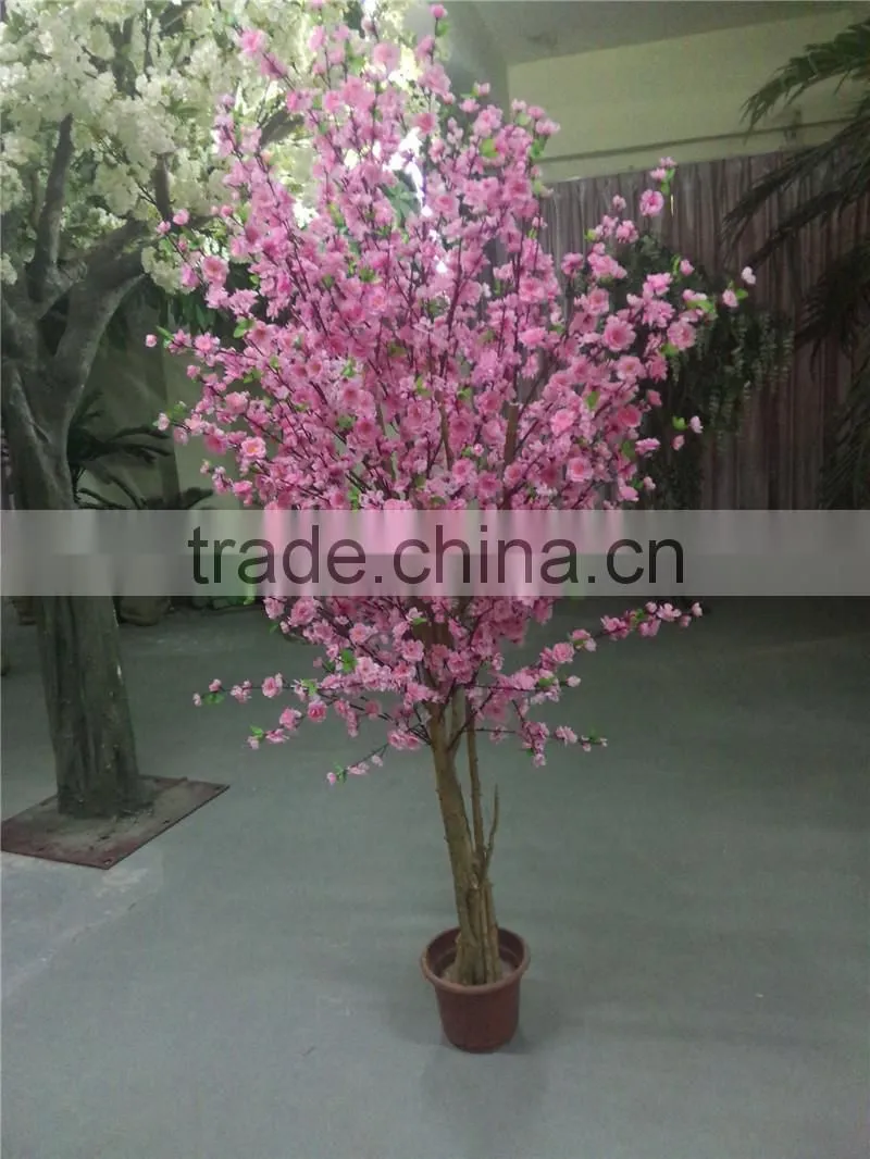 Y15 Large outdoor artificial peach blossom tree with real touch silk peach flower