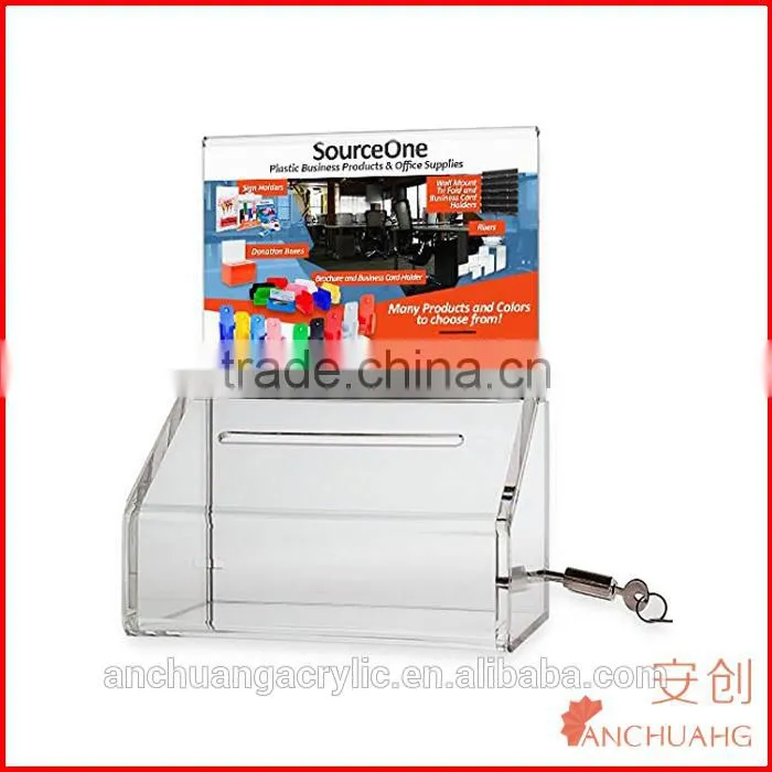 Large Acrylic Mail Box Collection/Donation Boxes with Key