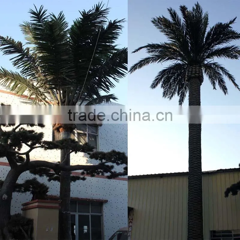 GNW APM012-1 plastic fabric leaf decorative artificial palm tree sale for outdoor decoration