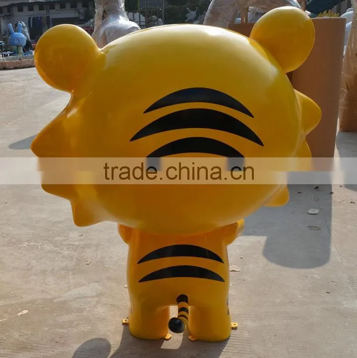 Outdoor fiberglass cat cartoon figure