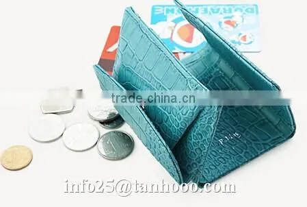 Sexy small clip/sexy crocodile cute leather purse/leather coin bag