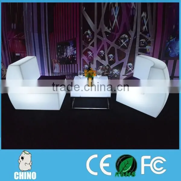 Group Long Sofa Combinated LED SOFA with led table lounge sofa