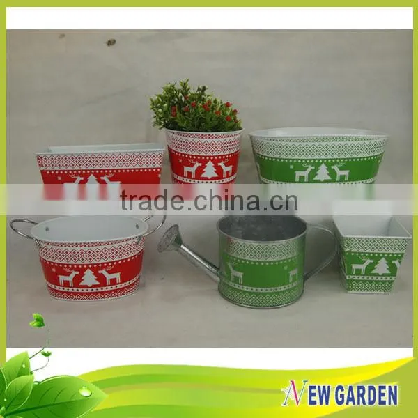 Antique Garden Popular Porcelain Metal Half Wall Flower Pots