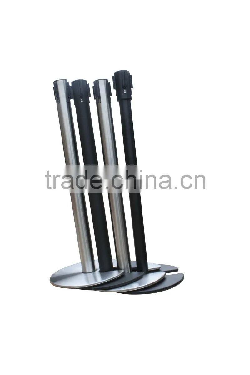 Stainless steel outdoor retractable crowd control rectractable barrier