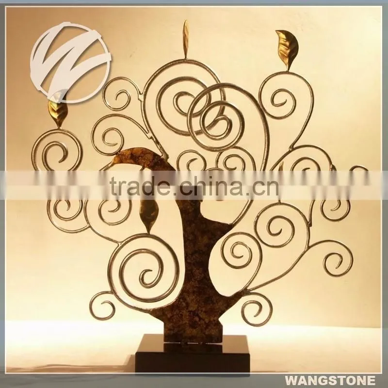 Indoor Decoration Delicate Bronze Metal Tree Sculpture