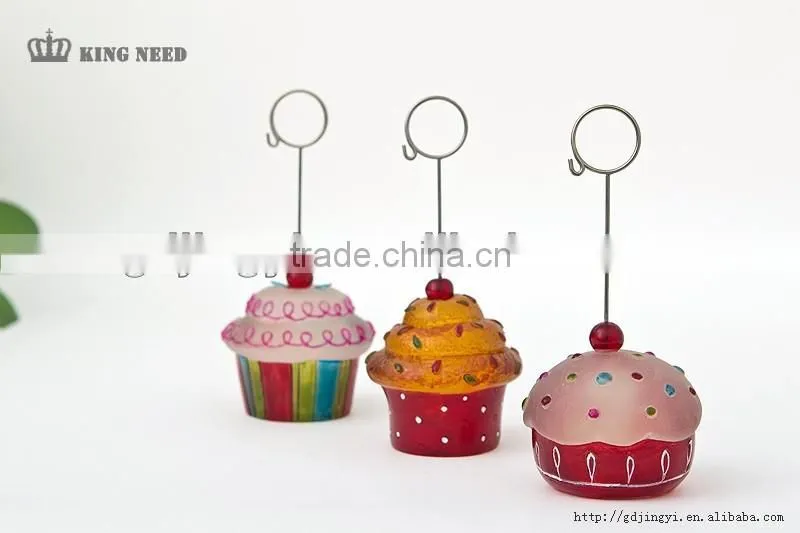 2016 China LED acrylic & plastic card holder sweety cake Office supplies cheap wholesale