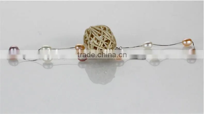 8-9mm rice freshwater pearl necklace and bracelet sets