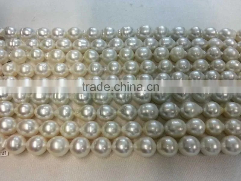 A 10-11mm white south sea pearl strands