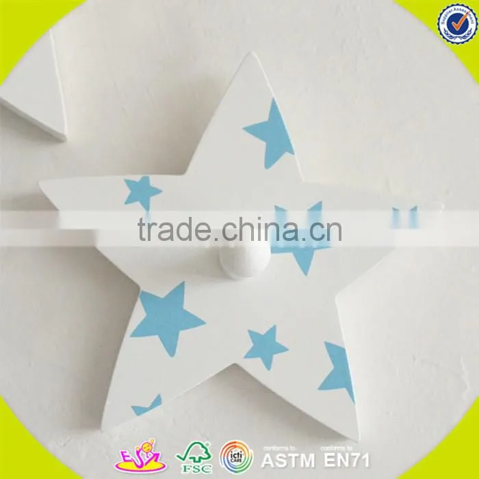 wholesale baby wooden wall hook cheap kids wooden wall hook high quality children wooden wall hook W09B026