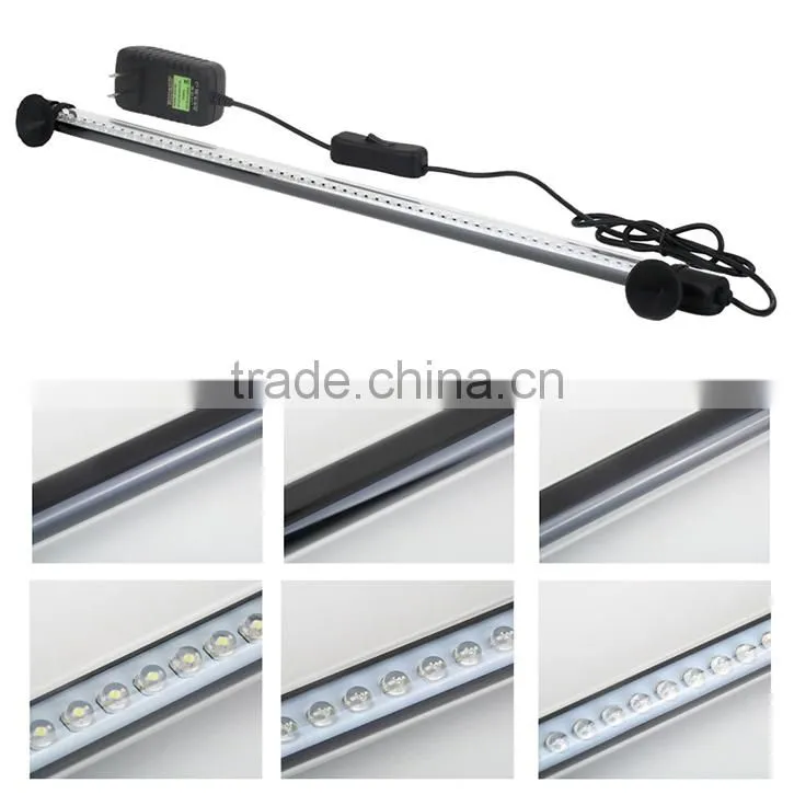 57 LED Aquarium Light Fish Tank Rockeries Waterproof Lamp 100-240V US Plug
