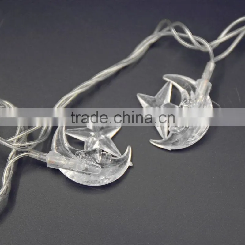 New 2016 Hot 4M/20LED AC110V~220V RGB Moon Star Waterproof LED String Light Christmas Lights