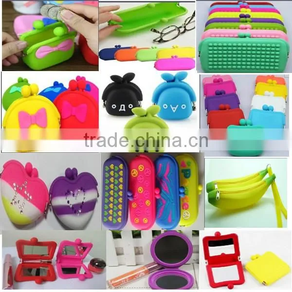 Hot sale Waterproof Makeup Silicone Wallets for Women