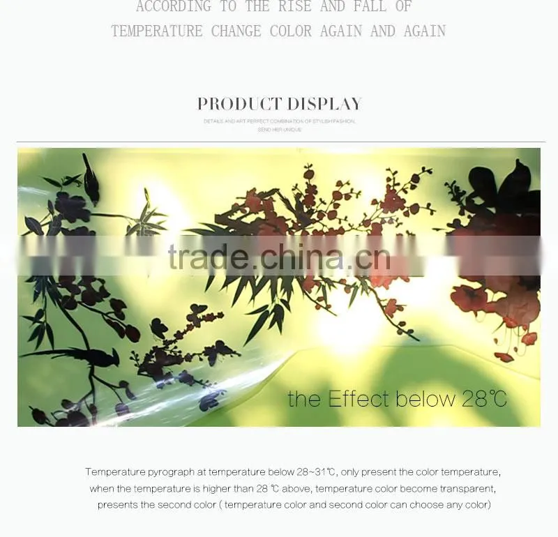 New Temperature Inductive Heat Transfer Sticker for Clothing