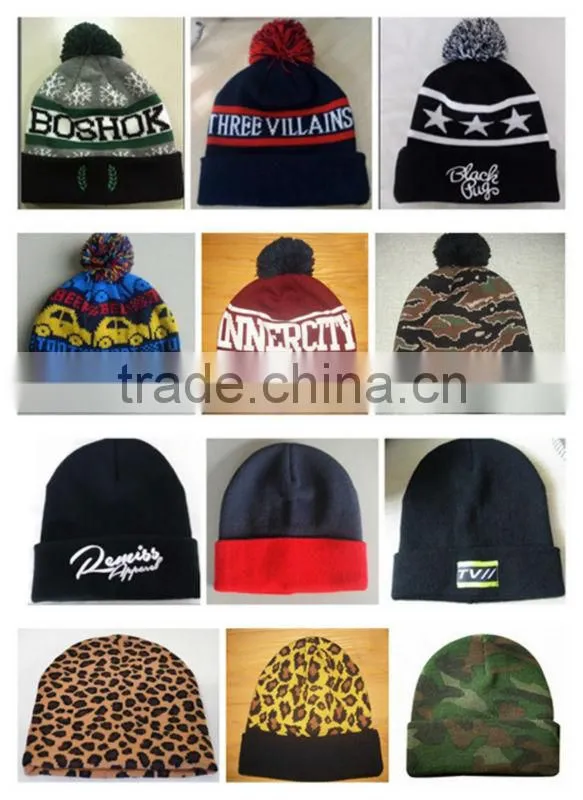 pattern custom free knitting knitted pom funny beanie hat