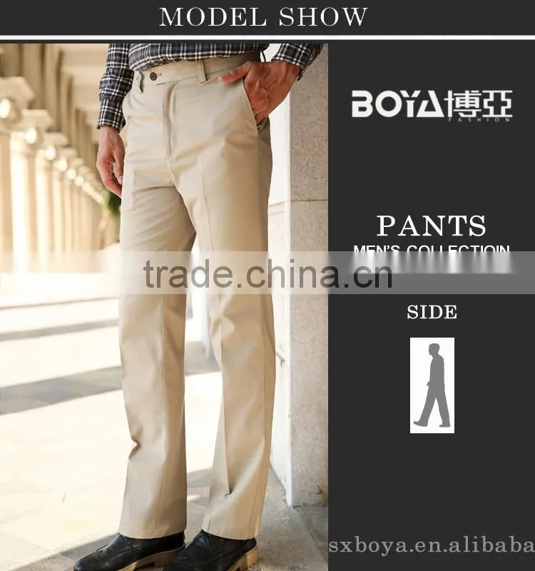 2015 latest design mens casual pants cotton twill trousers