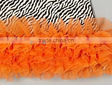 Black & Orange Zebra Sparkle Pumpkin Ruffle Dress - Infant, Toddler & Girls