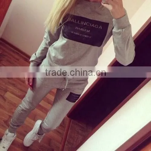 Wholesale Woman Clothes sets 2016 Ballinciaga Tracksuits 2 Piece Set Women Sport Suit Hoodies Jogging