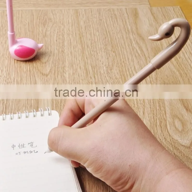 0.5mm black ballpoint pen customizable swan shape gel pen office stationry