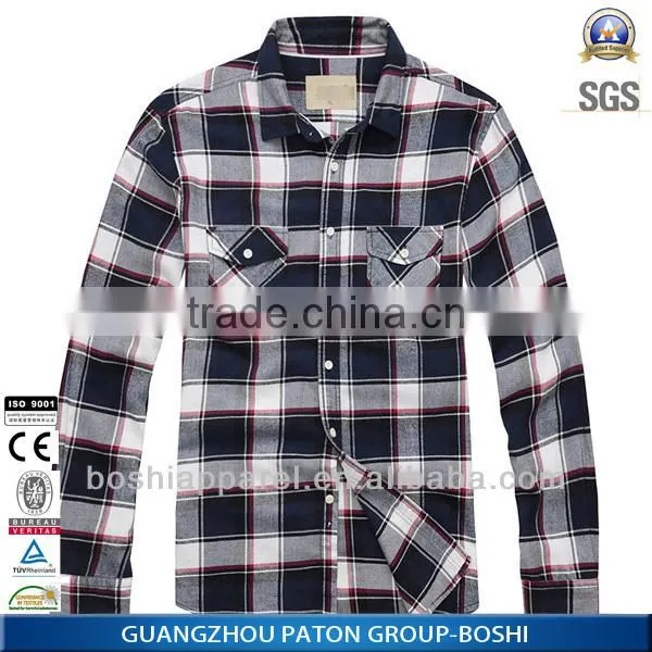 Factory price plain flannel shirts