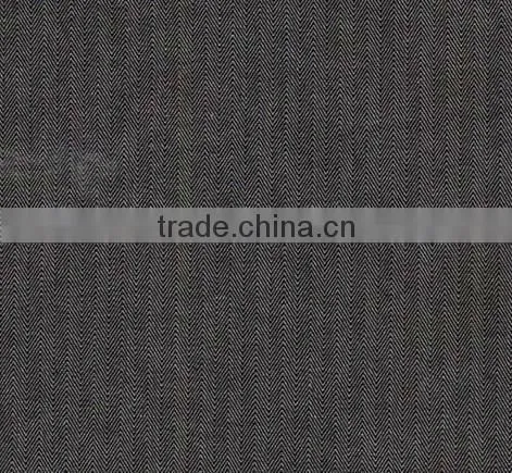 T/C FABRIC POLYESTER/COTTON 65/35%,GREIGE IN TWILL,HERRINGBONE WEAVE,B/WHITE,DYED