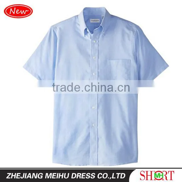 2016 men's short sleeve oxford dress shirt