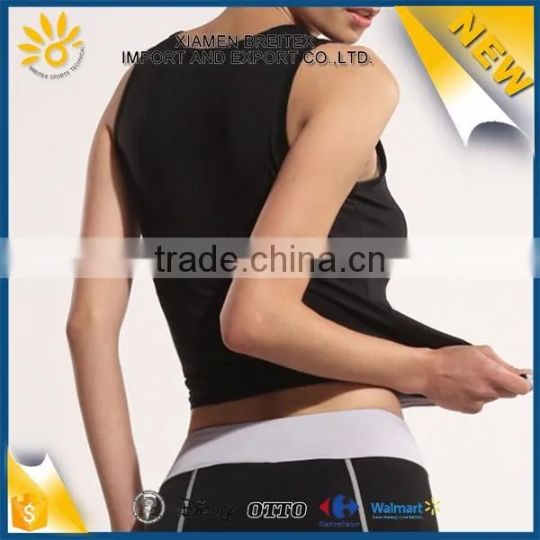 Oem factory cheap fitness breathable women splicing tank top