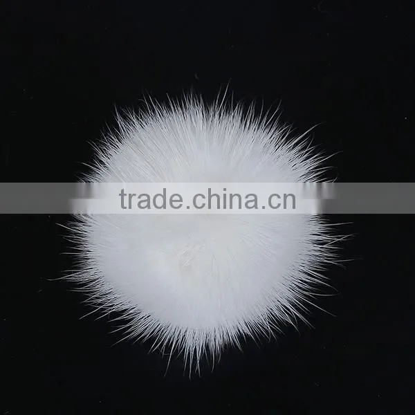 Wholesale Wedding Decoration White 50mm Sable Fur Pom Pom Balls