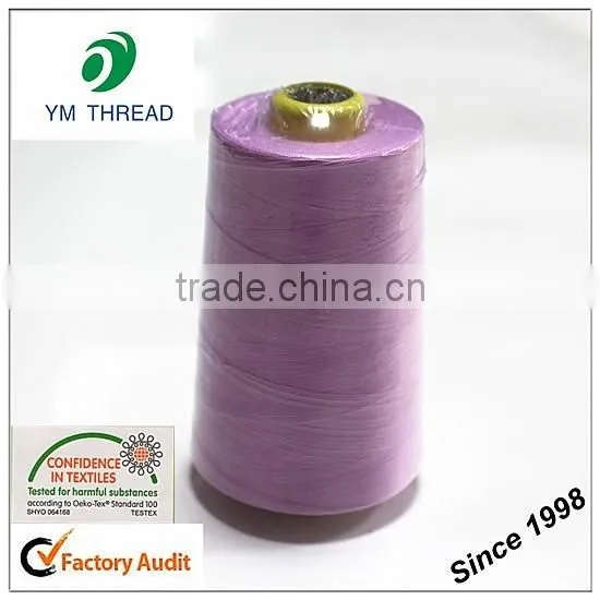 Manufacture 100% polyester sewing thread 40/2 5000y for sewing underwear