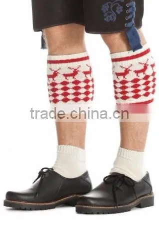 Bavarian Calf Socks Brown-green