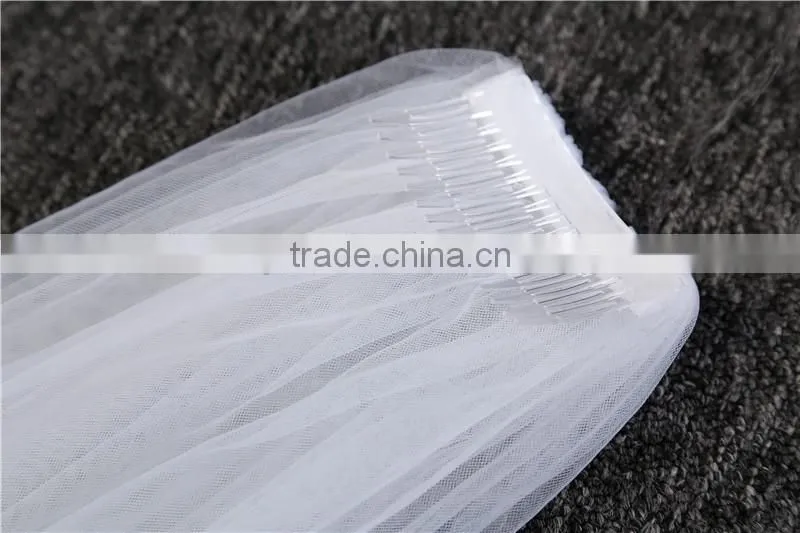 2017 wholesale new grance long bridal wedding veil long Tulle wedding veils HL18