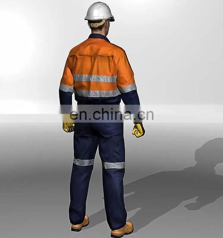 Factory price EN 11612 cotton Fire protection safety mining uniforms suit