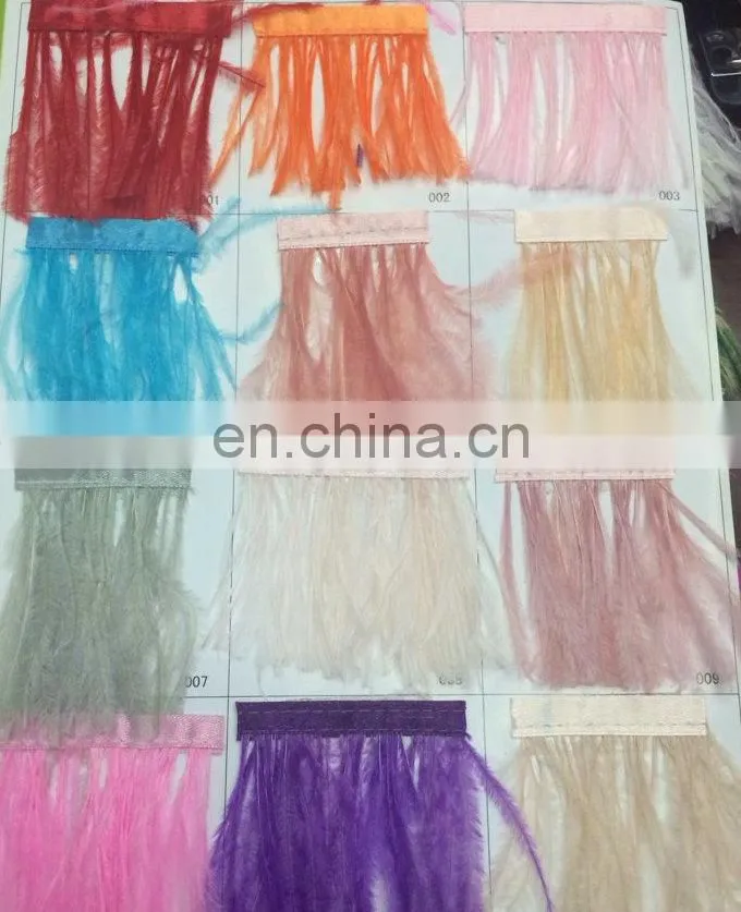 15-18cm fabric ostrich feather trim