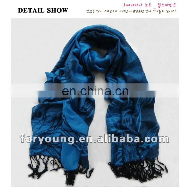 blue cotton pashmina scarf and shawl