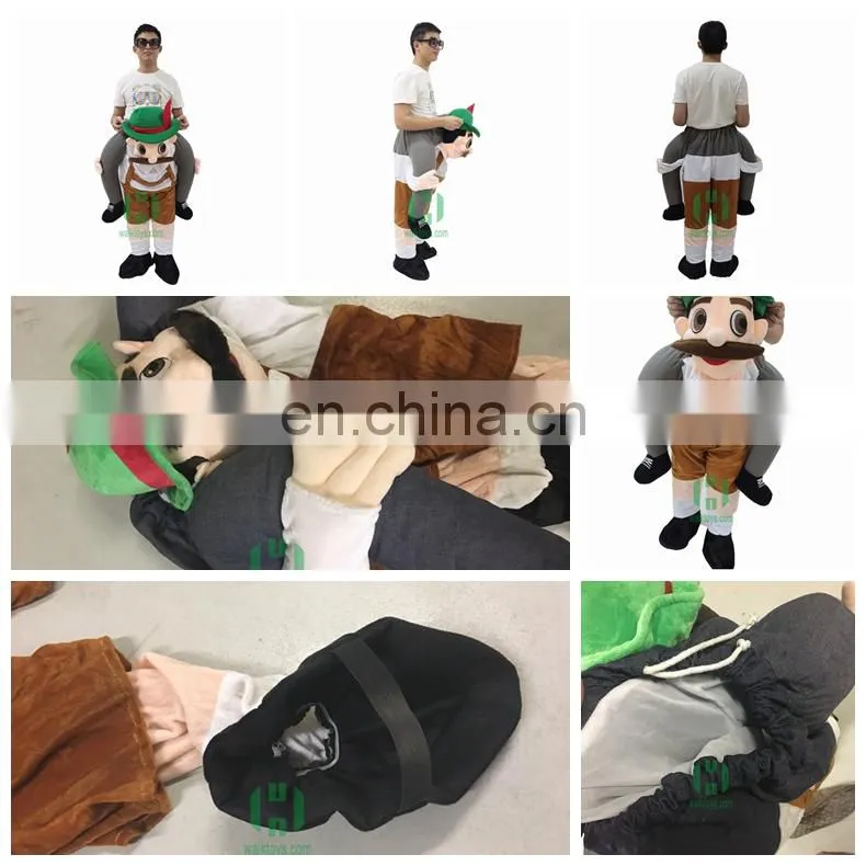 popular fancy dress Christmas santa piggyback costume for adult